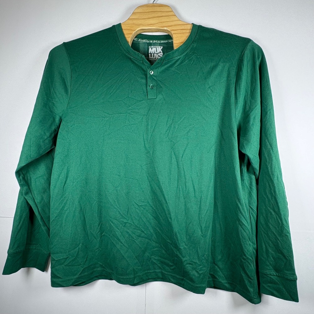 Muk Luks‎ Women's Butter Knit Lounge Pajama Set Green Buffalo Check Size 2X - Picture 2 of 12